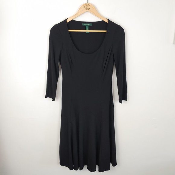 Lauren Ralph Lauren Dresses & Skirts - Ralph Lauren Black Fit and Flare Skater A Line Dress size 4